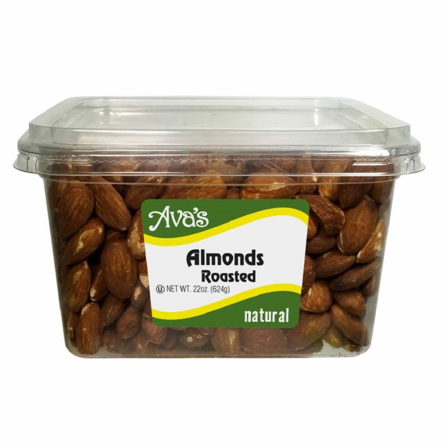 Hot Ava'S Snacks Natural Roasted Almonds, 22 Oz.