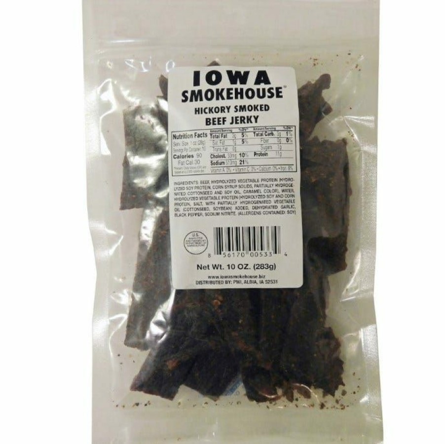 Clearance Iowa Smokehouse Hickory Smoked Beef Jerky, 10 Oz.