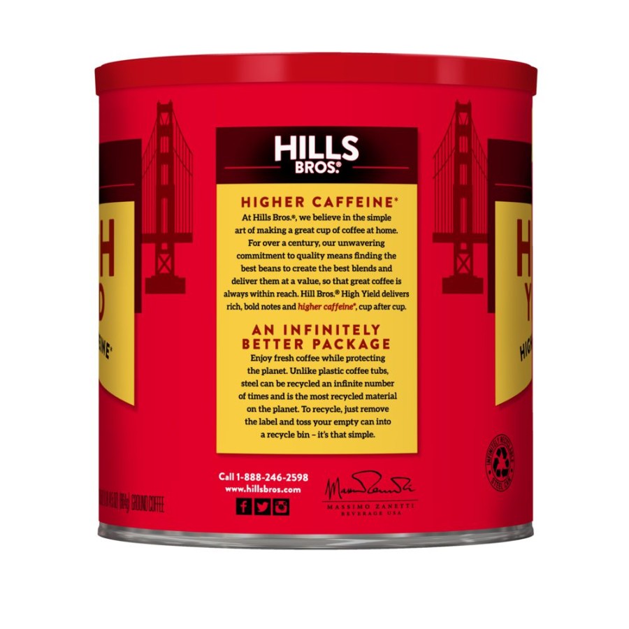 Online Hills Bros. Hills Brothers High Yield Medium Roast Ground Coffee, 30.5 Oz. Can