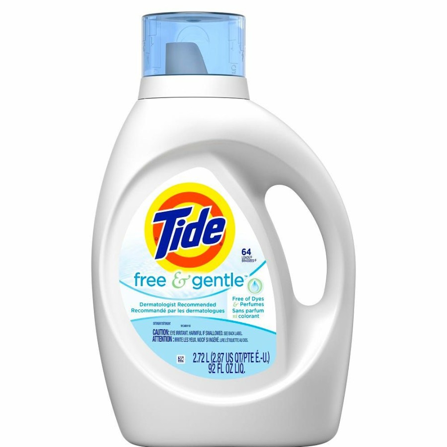 New Procter And Gamble Distributing Tide Liquid Free & Gentle 92Oz 64Ld Laundry Detergent