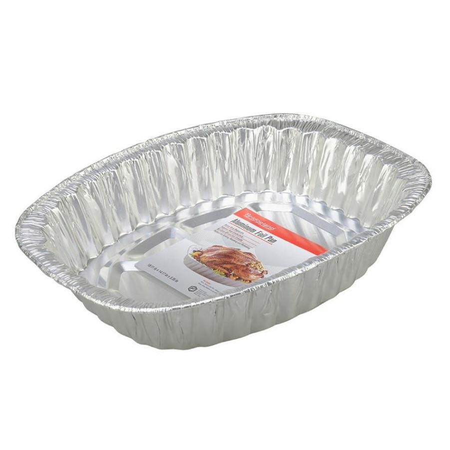 New Bridgeland Aluminum Foil Roasting Oval Pan 76653 Plastic Wrap & Foil