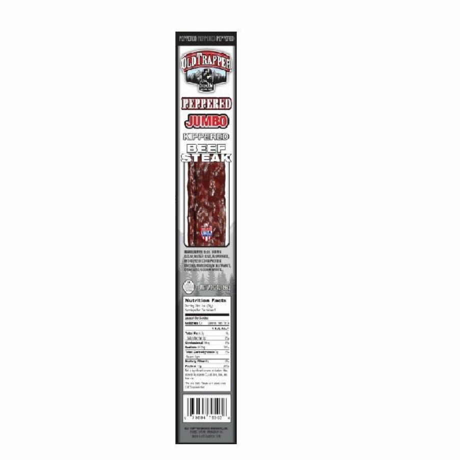 Hot Old Trapper Jumbo Peppered Kippered Beef, 2 Oz. Jerky