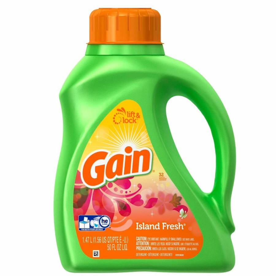 Best Procter And Gamble Distributing Gain Liquid 2X Hec Island Fresh 50Oz 32Ld Laundry Detergent