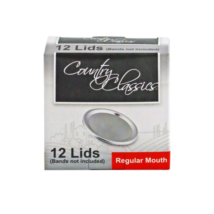 Wholesale Country Classic Regular Mouth Lids, 12 Pack Cccl-012-Wm Canning Jars, Bands & Lids