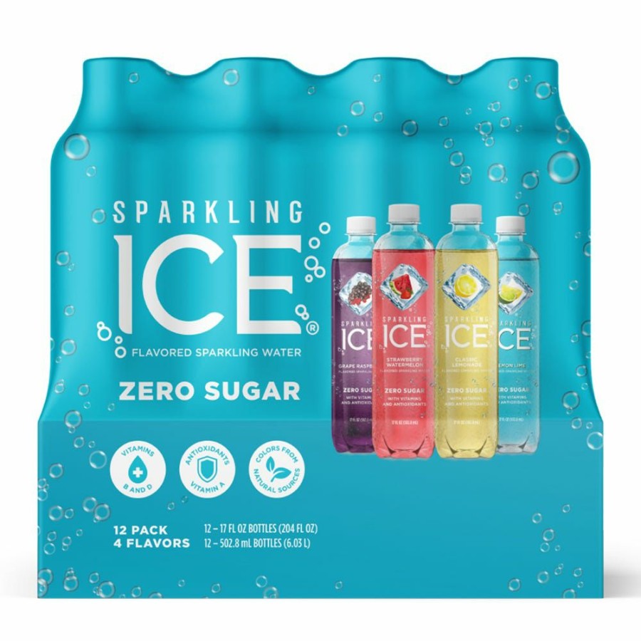 Best Sparkling Ice 17 Oz. Bottle Blue Variety, 12 Pack Water