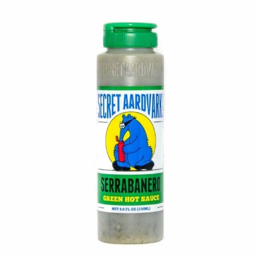 Best Secret Aardvark Serrabanero Green Hot Sauce, 8 Oz. Condiments & Sauces