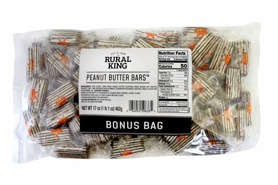 Wholesale Rural King Peanut Butter Bars Bonus Bag Candy & Gum