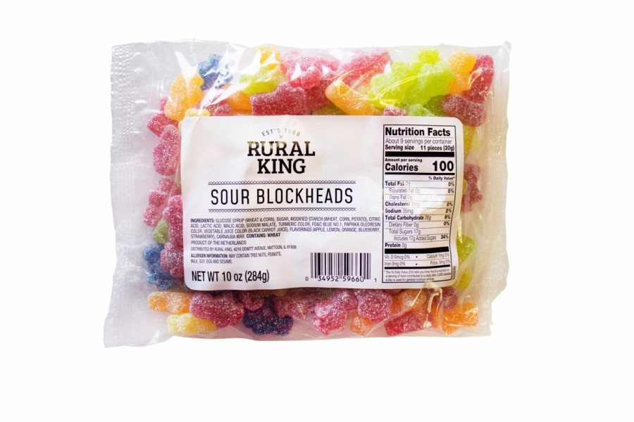 Best Rural King Sour Blockheads Candy & Gum