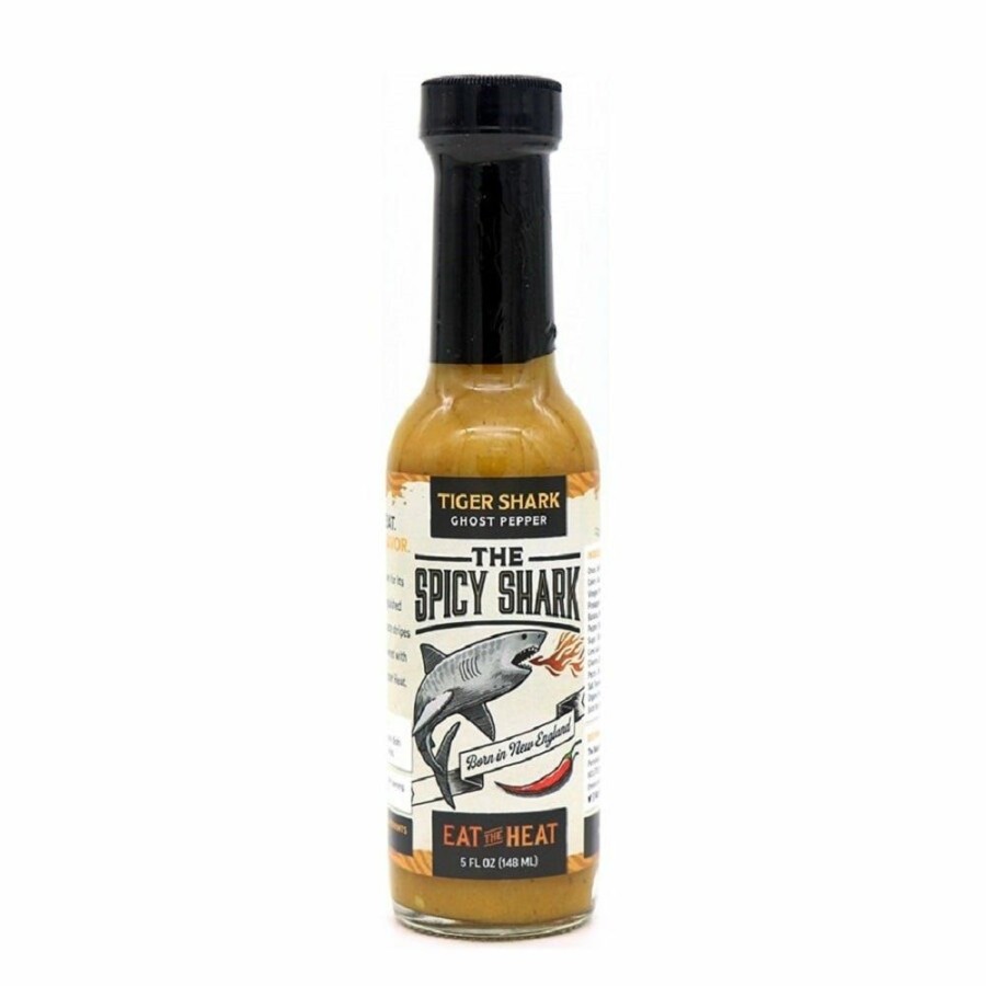 Wholesale Shaquanda'S The Spicy Shark Tiger Shark Ghost Pepper Sauce, 5 Oz. Condiments & Sauces