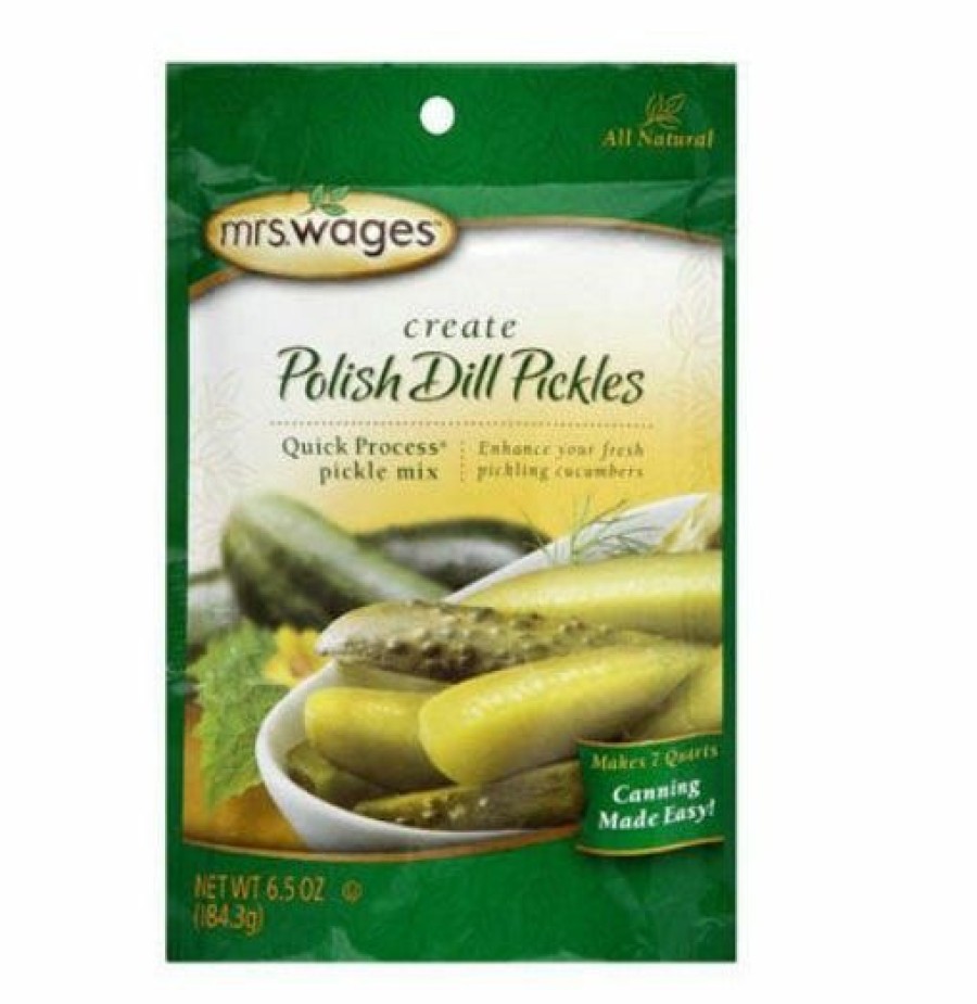 Hot Mrs. Wages Polish Dill Pickle Quick Process Mix, 6.5 Oz. Canning Ingredients