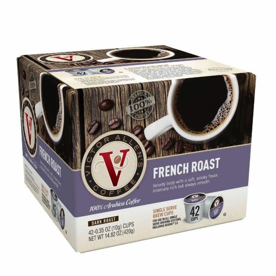 Online Victor Allen'S French Roast Single Serve Coffee Cups, 42 Count