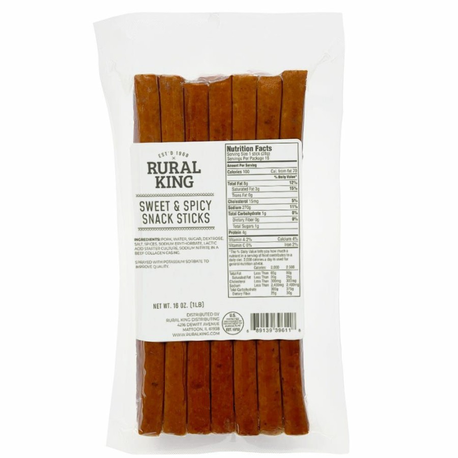 Hot Rural King 16Oz Sweet & Spicy Sticks Jerky