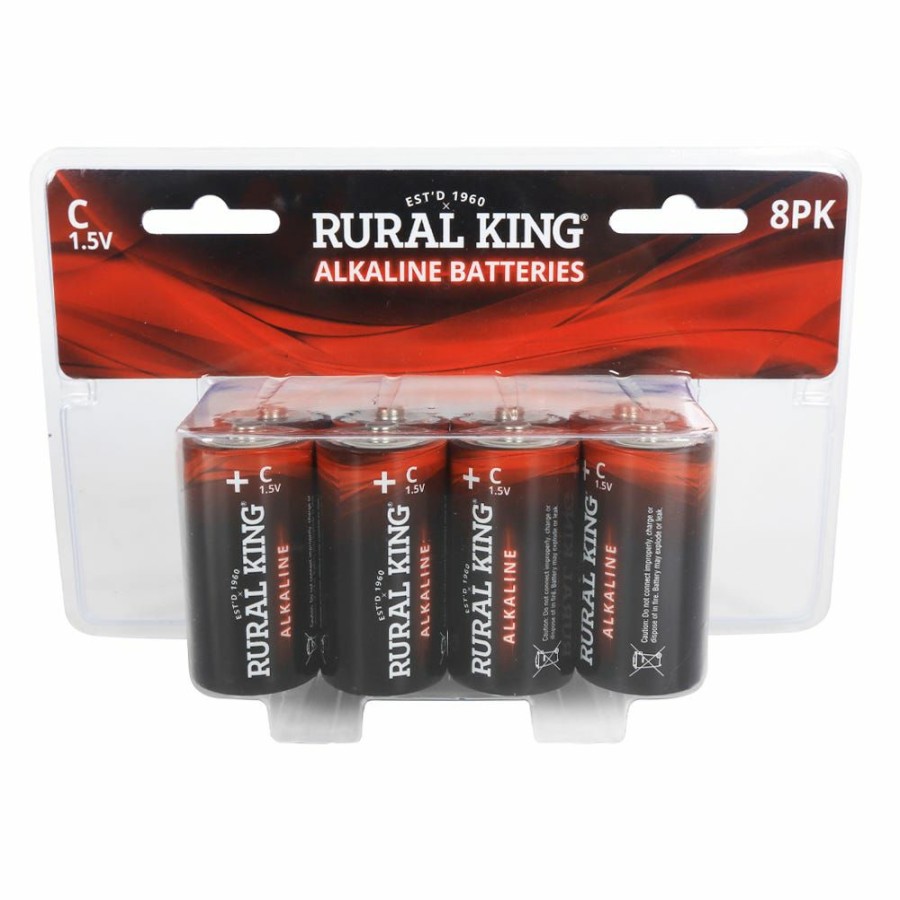 Clearance Rural King C Alkaline Batteries, 8 Pack C8Pkalk Household Batteries