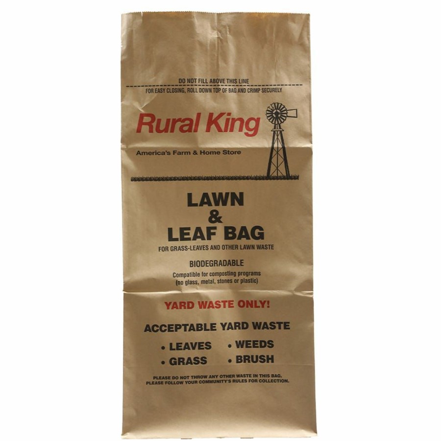 Clearance Duro 2 Ply Lawn & Leaf Paper Bags, 5 Pack 49848 Trash Bags