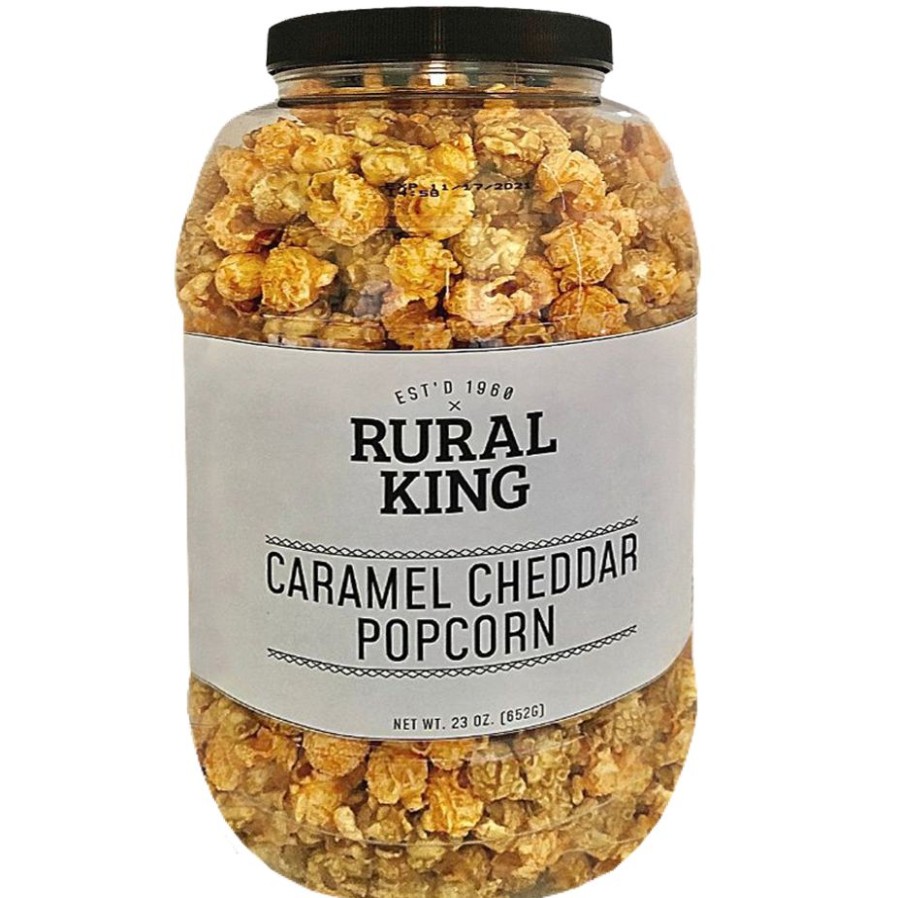 Clearance Stonehedge Farms Rural King Caramel Cheddar Mix Barrel, 32 Oz. Popcorn