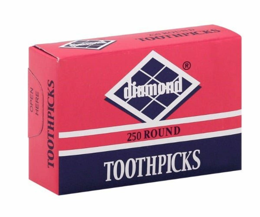 New Diamond Round Toothpicks 250 Count Kitchen Essentials