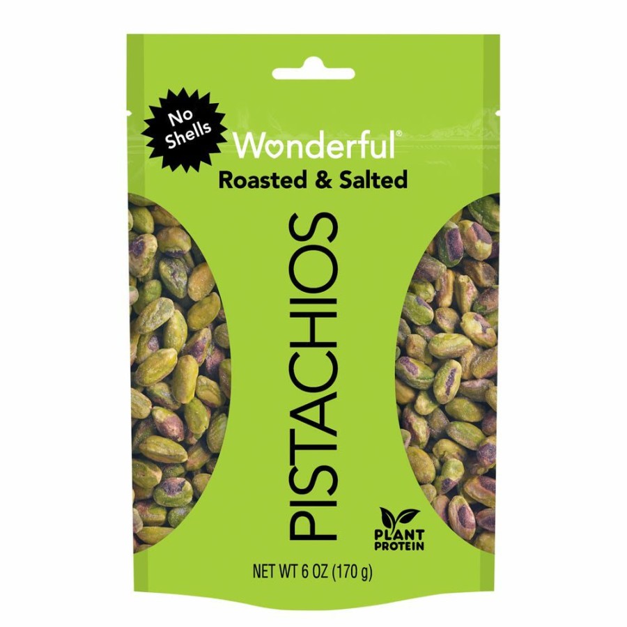 New Various Brands Wonderful Shelled Roasted And Salted Pistachios, 6 Oz. Pecans, Pistashios & Walnuts