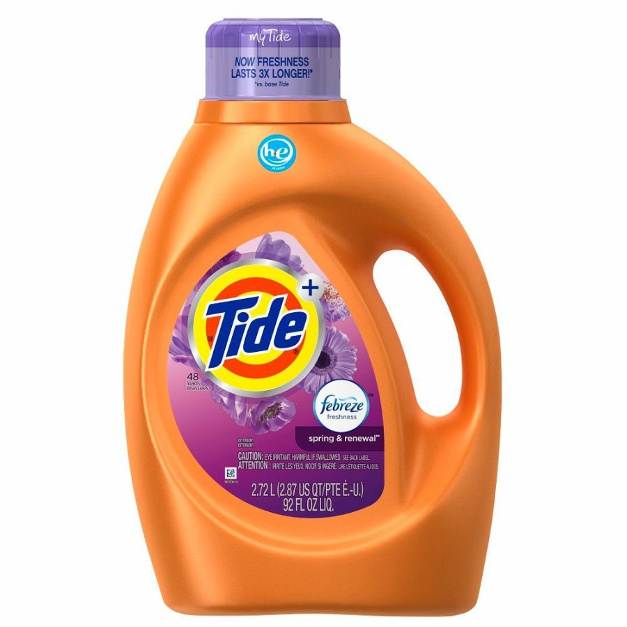 Wholesale Procter And Gamble Distributing Tide Liquid He With Febreze Freshness, Spring & Renewal 92Oz 59Ld Laundry Detergent