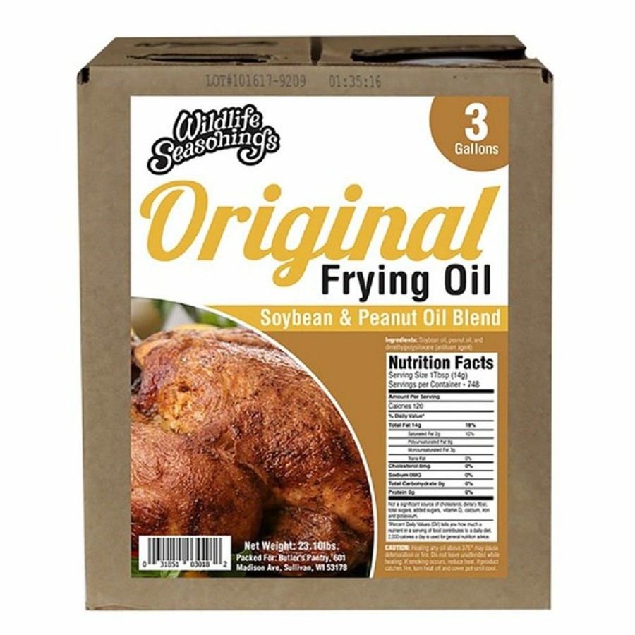 New Wildlife Seasonings Wildlife Seasoning Original Soybean/Peanut Blend Frying Oil, 3 Gallon Oils