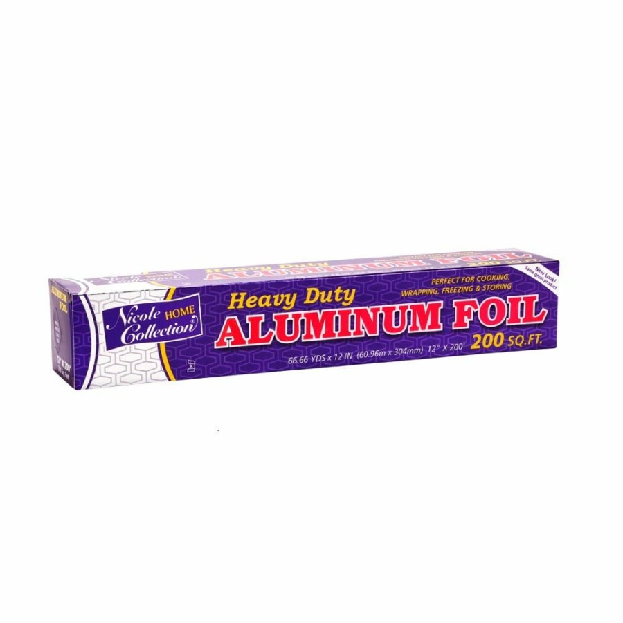 Online Nicole Home Collection Aluminum Foil Roll, 12 X 200 01219 Plastic Wrap & Foil