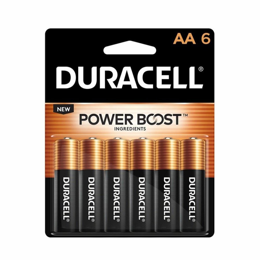 Clearance Duracell Coppertop Aa Alkaline Batteries, 6 Pack Household Batteries