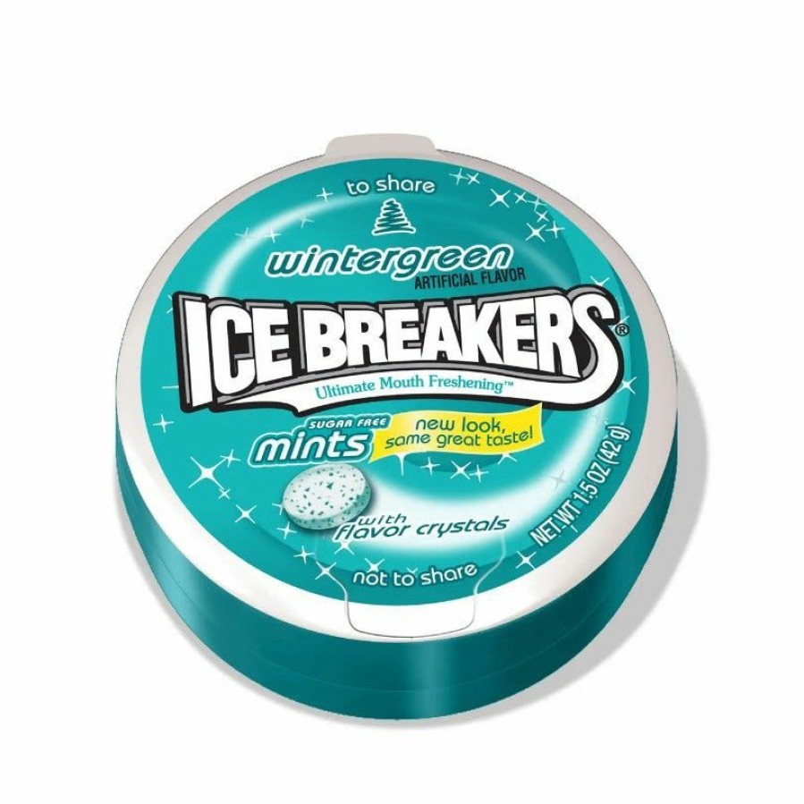 New Ice Breakers Wintergreen Sugar Free Mints, 1.5 Oz. Hard Candy & Lollipops