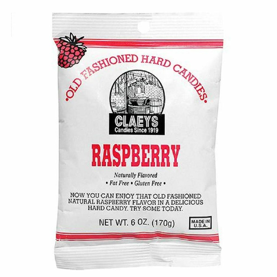 Wholesale Claeys Old Fashioned Raspberry Hard Candies, 6 Oz. Hard Candy & Lollipops