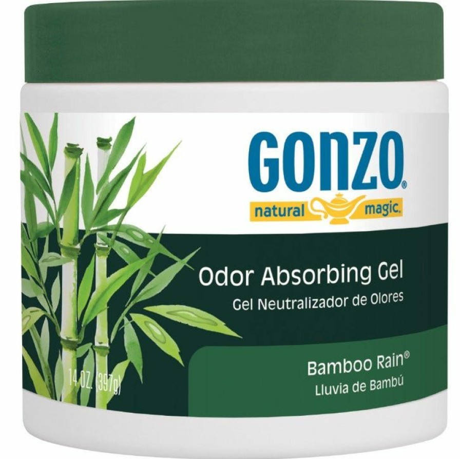 Clearance Gonzo Odor Absorbing Gel Bamboo Rain 14Oz. 4121D Cleaning & Janitorial Supplies