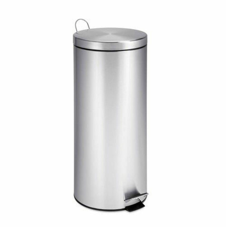 Online Honey-Can-Do Honeycando 30L Round Stainless Steel Step Trash Can Trs02110