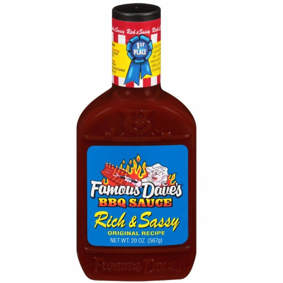 Wholesale Famous Dave'S Rich & Sassy Bbq Sauce Original Recipe, 20 Oz. Condiments & Sauces