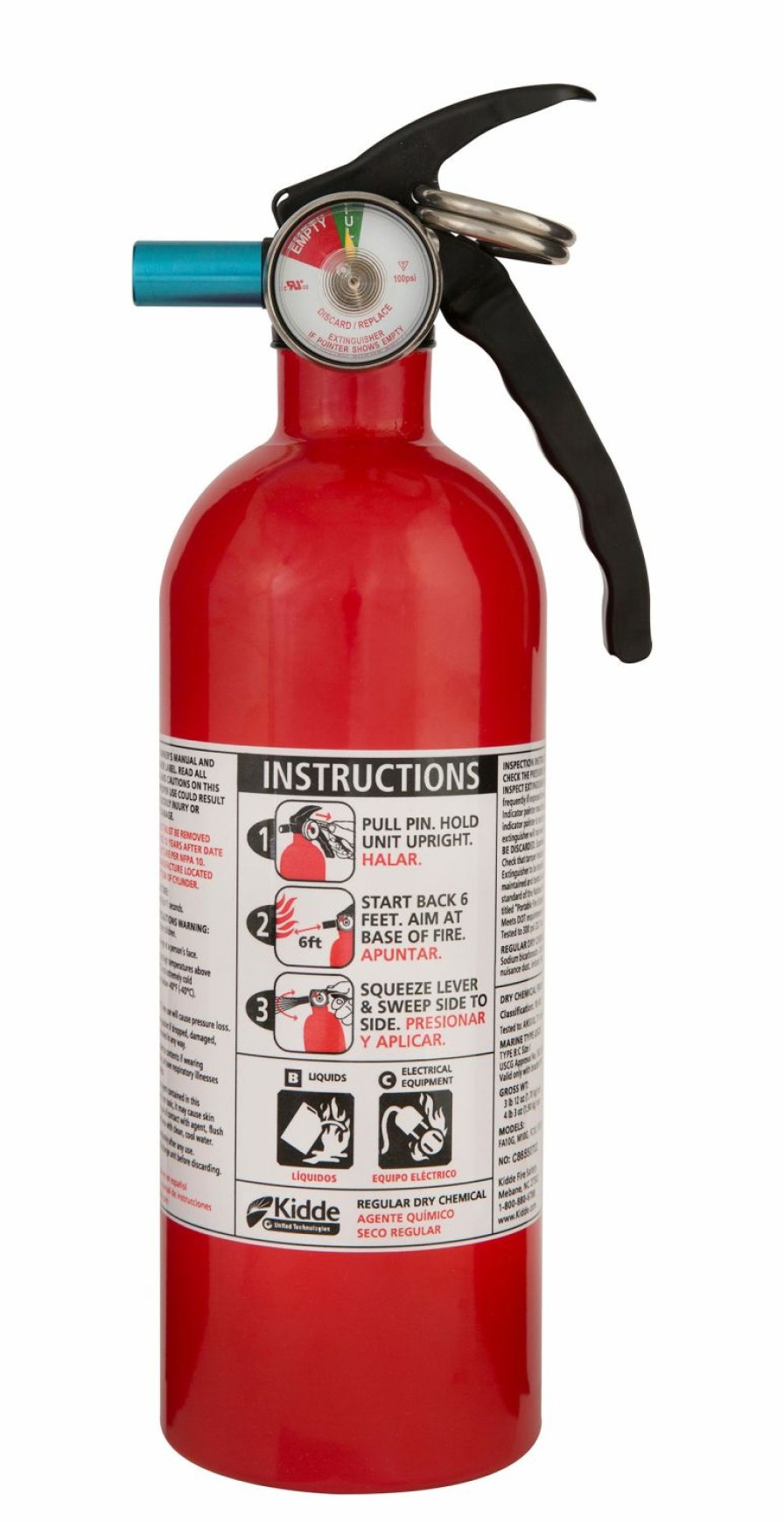 Clearance Kidde Fa5B 5Bc Dry Chemical Fire Extinguisher 21005944Mtl Fire Extinguishers