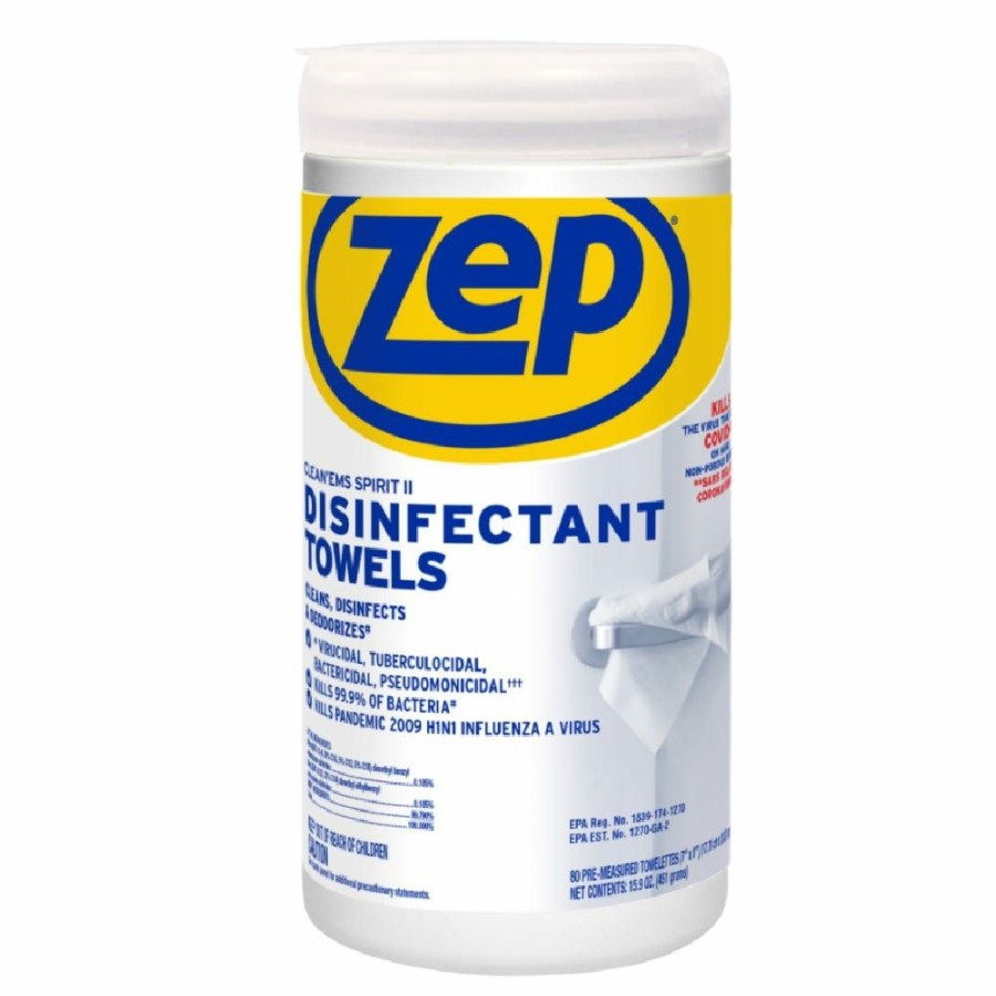 Online Zep Disinfectant Towels, 80 Count R53380 Surface Cleaners