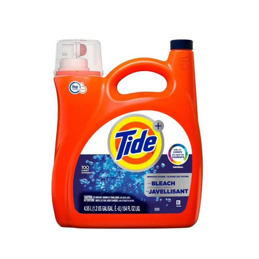 Hot Tide Plus Bleach Liquid 2X He 100 Loads, Original Scent, 152 Fl. Oz. 80364208 Laundry Detergent