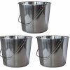 Best Amerihome Medium Stainless Steel Bucket 3 Piece Set Ssb237Set Baskets