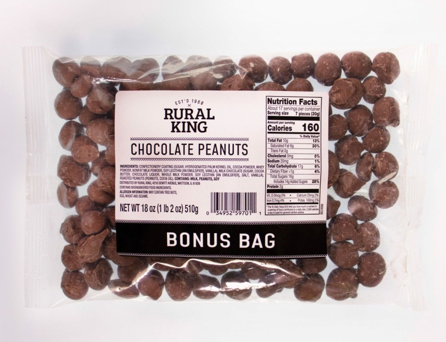 Clearance Rural King Chocolate Peanuts Bonus Bag Candy & Gum