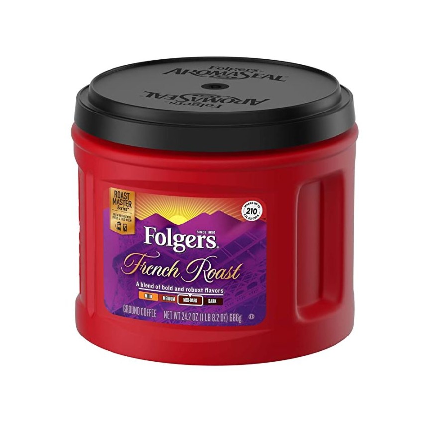 Best Folgers French Roast Medium-Dark Roast Ground Coffee, 24.2 Oz Canister