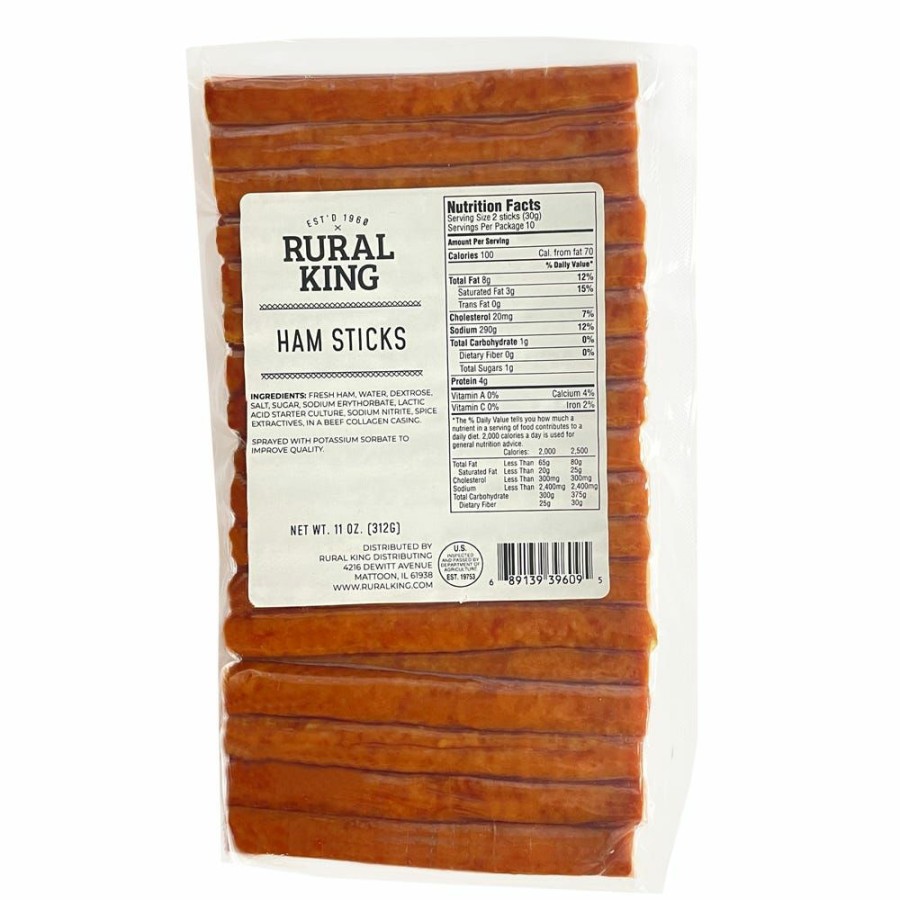 New Rural King 11Oz Ham Sticks Jerky