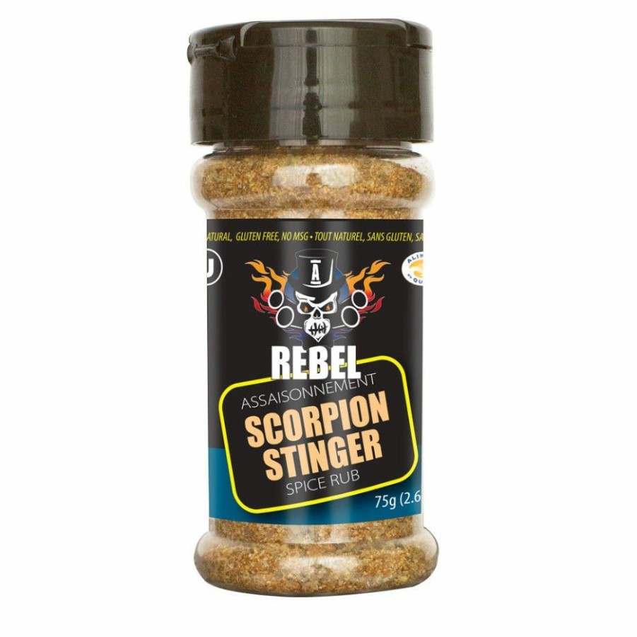 Clearance Aubrey D. Rebel Scorpion Stinger Spice Rub, 2.65 Oz. Condiments & Sauces