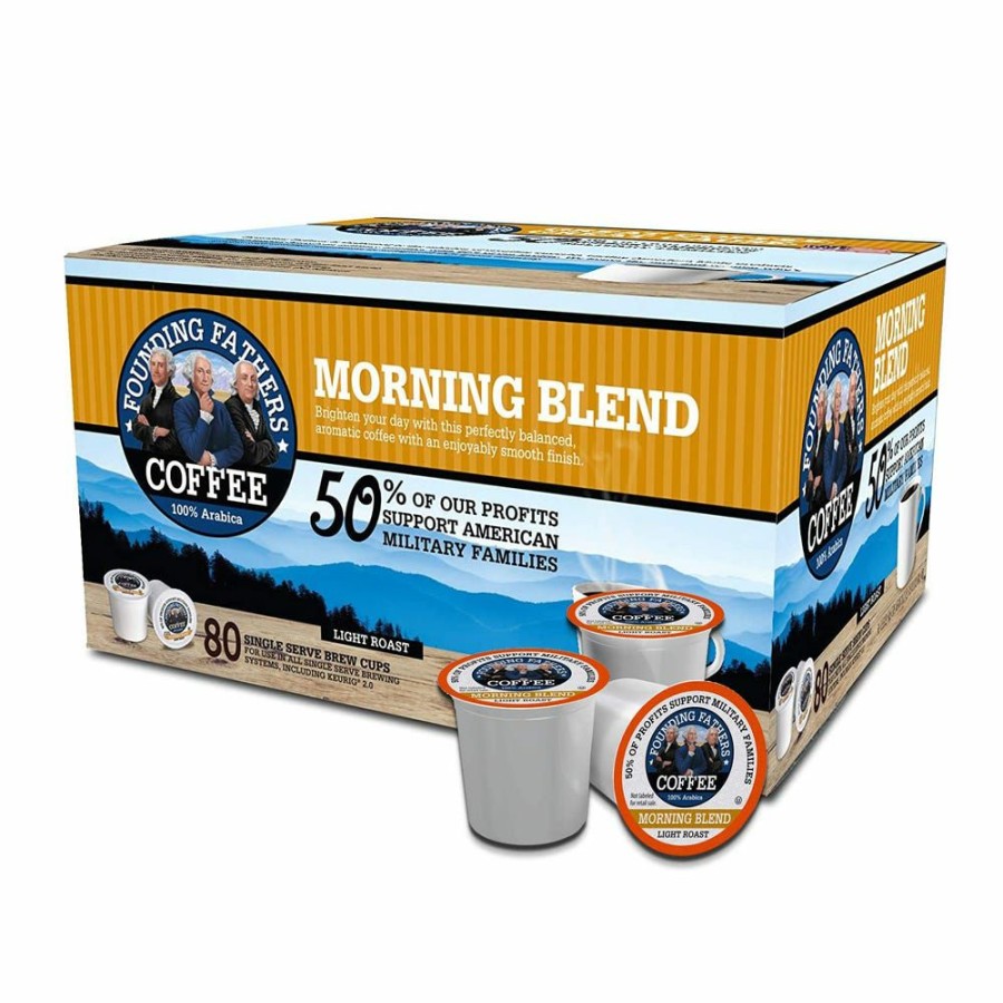 Best Founding Fathers Morning Blend Single-Serve Coffee Pods, 80 Count Coffee Supplies