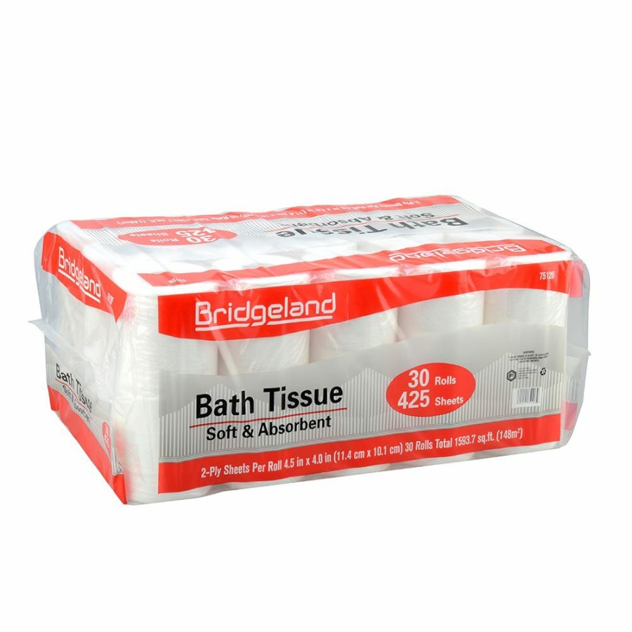 New Bridgeland 30 Rolls Bath Tissue 11970001 Toilet Paper