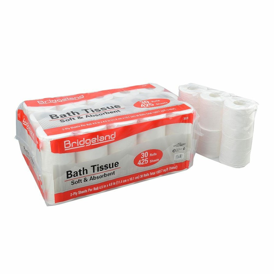 New Bridgeland 30 Rolls Bath Tissue 11970001 Toilet Paper