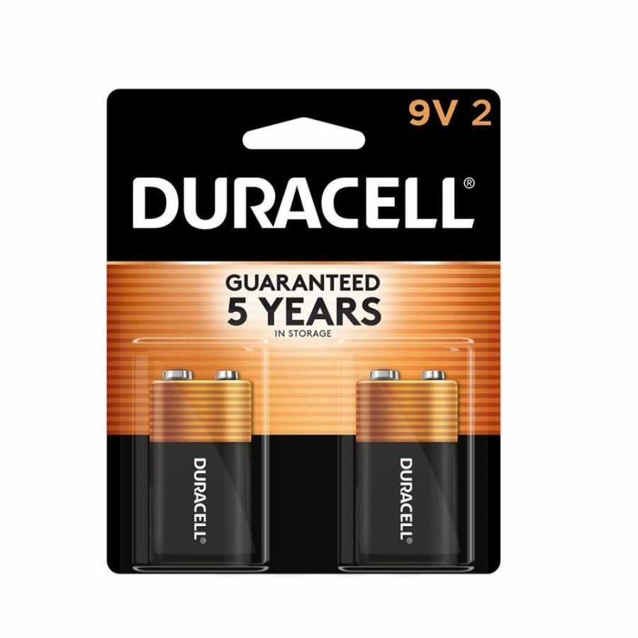 Online Duracell Coppertop 9V Alkaline Batteries, 2 Pack Household Batteries