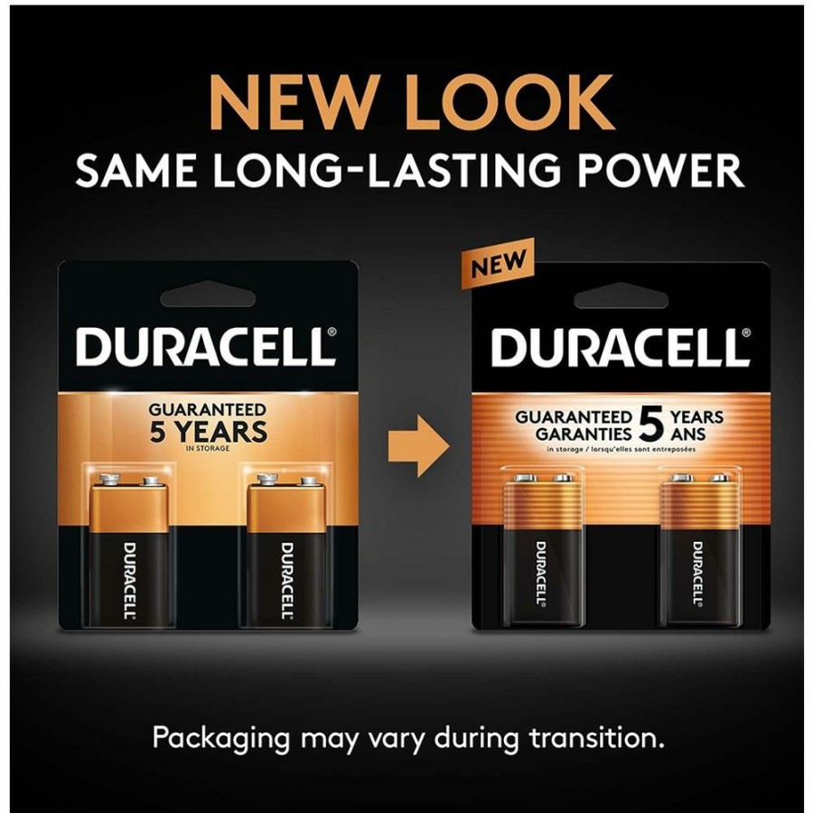 Online Duracell Coppertop 9V Alkaline Batteries, 2 Pack Household Batteries