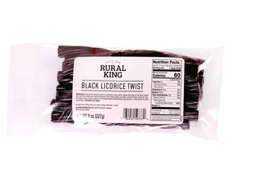 Clearance Rural King Classic Black Licorice Twist Candy & Gum