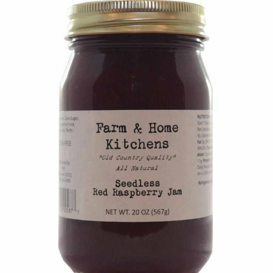 New Farm & Home Kitchens Seedless Red Raspberry Jam, 20 Oz. Jams & Jellies