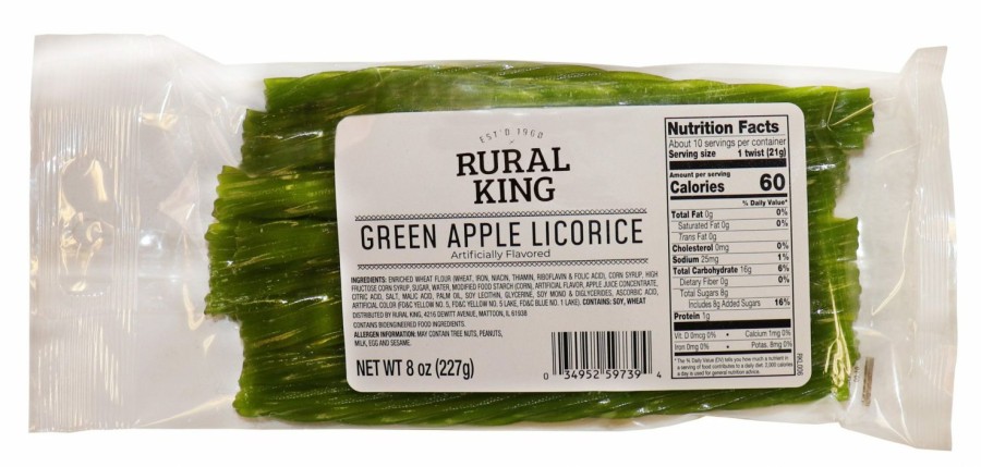 Clearance Rural King Green Apple Licorice Candy & Gum