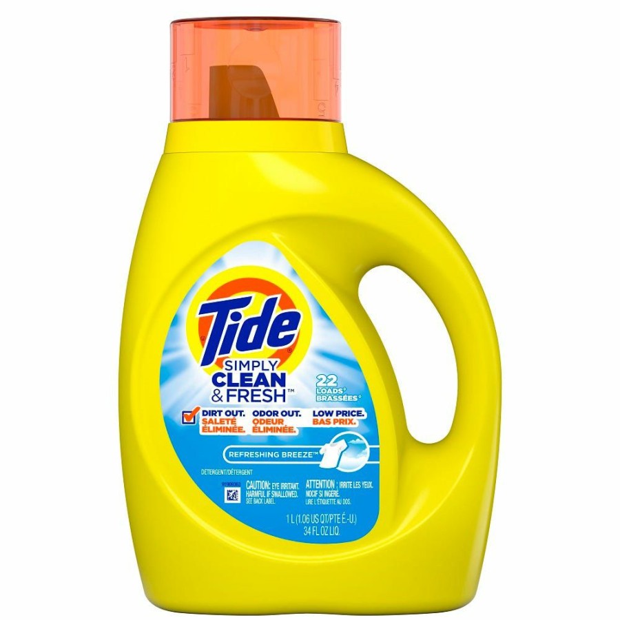 Clearance Procter And Gamble Distributing Tide Simply Liquid Clean & Fresh Hec Refreshing Breeze 34Oz 22Ld Laundry Detergent