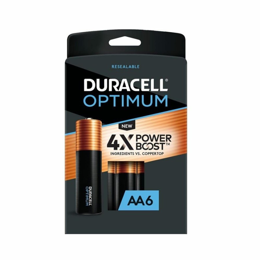 Wholesale Duracell Optimum Aa Batteries, 6 Pack Household Batteries