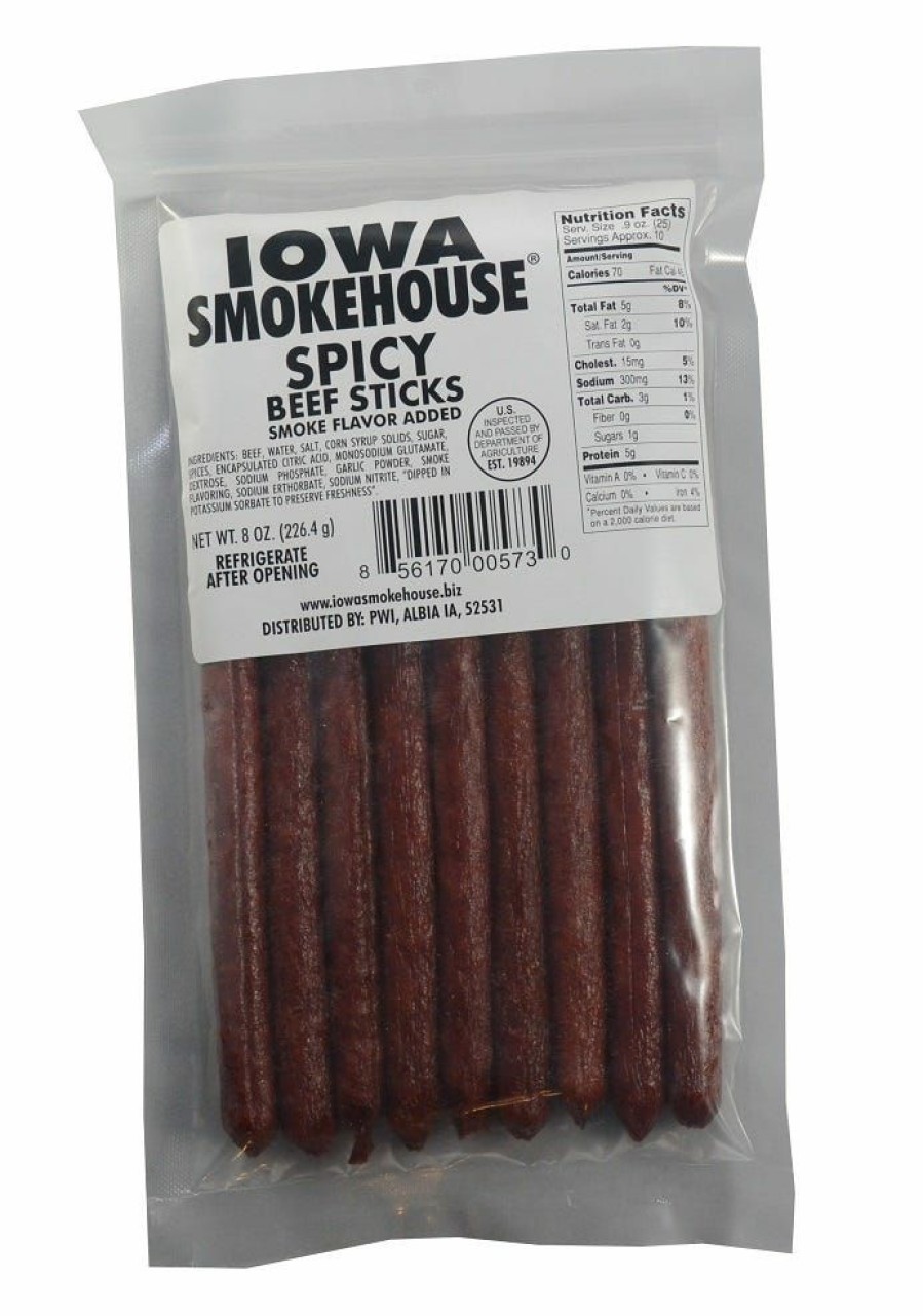 Best Iowa Smokehouse Spicy Beef Sticks Is-Bss Jerky