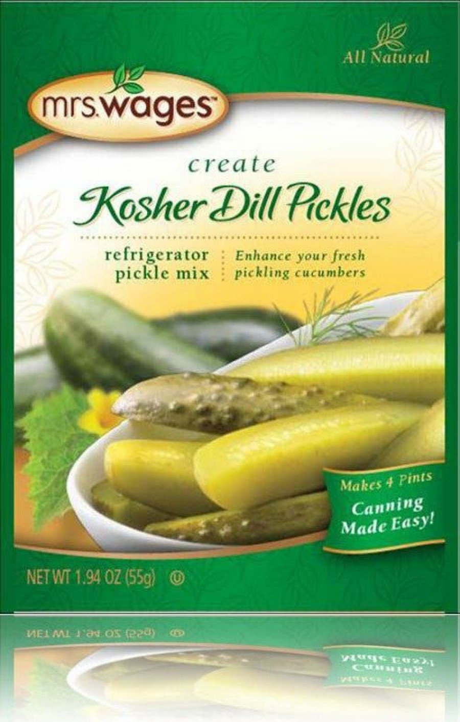 New Mrs. Wages Refrigerator Kosher Dill Pickle Mix, 1.94 Oz. Canning Ingredients